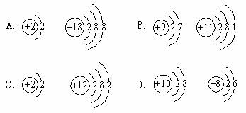 根据下列各组元素的原子结构示意图分析:具有相似化学
