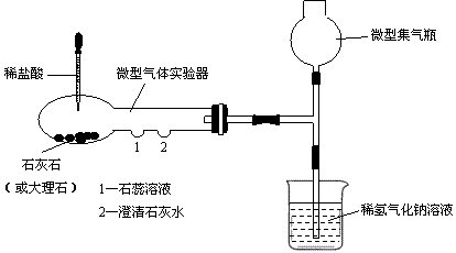 下图是二氧化碳的制取和性质实验的微型一体化装置图,该装置的气密性
