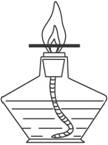 (2)如右图所示,将一根火柴梗横放在酒精灯的火焰上,1—2 s后取出