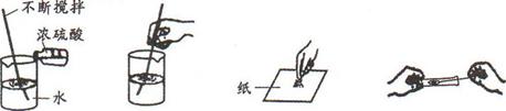 稀释浓硫酸   b 溶解氯化钠固体   c.取用氢氧化钠固体d.