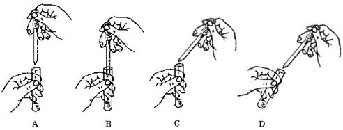 下图是四位同学在使用滴管时的操作其中正确的是