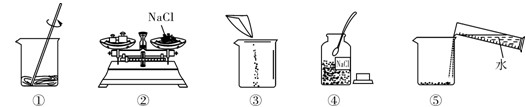 下列是小明同学配制100g10nacl溶液的实验操作示意图