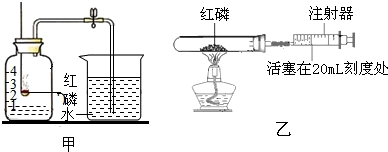 用来测定空气成分的方法很多,如图甲所示用红磷在空气中燃烧的测定